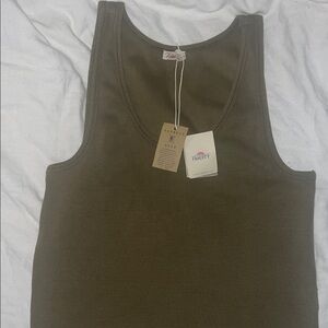Faherty Deep Olive Tank Top